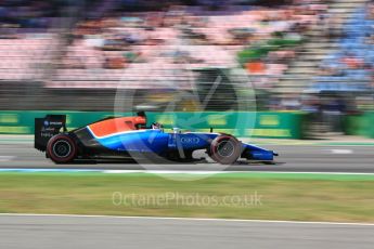 World © Octane Photographic Ltd. Manor Racing MRT05 - Pascal Wehrlein. Saturday 30th July 2016, F1 German GP Practice 3, Hockenheim, Germany. Digital Ref :1665CB5D0158