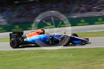 World © Octane Photographic Ltd. Manor Racing MRT05 – Rio Haryanto. Saturday 30th July 2016, F1 German GP Practice 3, Hockenheim, Germany. Digital Ref :1665CB5D0168
