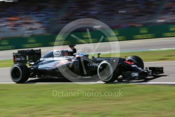World © Octane Photographic Ltd. McLaren Honda MP4-31 – Fernando Alonso. Saturday 30th July 2016, F1 German GP Practice 3, Hockenheim, Germany. Digital Ref :1665CB5D0172
