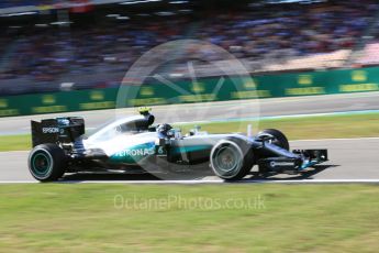 World © Octane Photographic Ltd. Mercedes AMG Petronas W07 Hybrid – Nico Rosberg. Saturday 30th July 2016, F1 German GP Practice 3, Hockenheim, Germany. Digital Ref :1665CB5D0185
