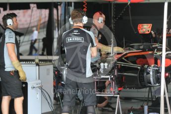 World © Octane Photographic Ltd. Sahara Force India VJM09. Thursday 28th July 2016, F1 German GP Set up, Hockenheim, Germany. Digital Ref :1658CB1D0190