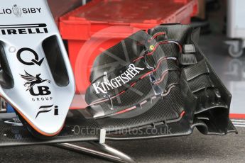 World © Octane Photographic Ltd. Sahara Force India VJM09 front wing detail. Thursday 28th July 2016, F1 German GP Set up, Hockenheim, Germany. Digital Ref :1658CB1D0193