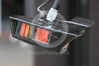 World © Octane Photographic Ltd. Renault Sport F1 Team pitlane control lights. Thursday 28th July 2016, F1 German GP Set up, Hockenheim, Germany. Digital Ref :1658CB1D0202