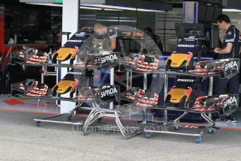 World © Octane Photographic Ltd. Scuderia Toro Rosso STR11 noses and front wings. Thursday 28th July 2016, F1 German GP Set up, Hockenheim, Germany. Digital Ref :1658CB1D0205
