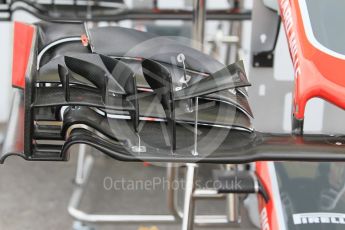 World © Octane Photographic Ltd. Haas F1 Team VF-16 front wing detail. Thursday 28th July 2016, F1 German GP Set up, Hockenheim, Germany. Digital Ref :1658CB1D0228