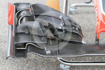 World © Octane Photographic Ltd. Haas F1 Team VF-16 front wing detail. Thursday 28th July 2016, F1 German GP Set up, Hockenheim, Germany. Digital Ref :1658CB1D0229
