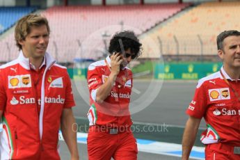 World © Octane Photographic Ltd. Scuderia Ferrari. Thursday 28th July 2016, F1 German GP Track Walk, Hockenheim, Germany. Digital Ref :1658CB1D0252