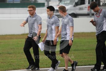 World © Octane Photographic Ltd. Manor Racing MRT05 - Rio Haryanto. Thursday 28th July 2016, F1 German GP Track Walk, Hockenheim, Germany. Digital Ref :1658CB1D0378