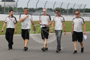 World © Octane Photographic Ltd. Haas F1 Team VF-16 – Romain Grosjean. Thursday 28th July 2016, F1 German GP Track Walk, Hockenheim, Germany. Digital Ref :1658CB1D0387