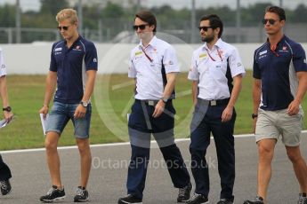 World © Octane Photographic Ltd. Sauber F1 Team C35 – Marcus Ericsson. Thursday 28th July 2016, F1 German GP Track Walk, Hockenheim, Germany. Digital Ref :1658CB1D0410