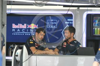 World © Octane Photographic Ltd. Red Bull Racing mechanics. Thursday 28th July 2016, F1 German GP Set up, Hockenheim, Germany. Digital Ref :1658CB1D0434