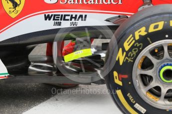 World © Octane Photographic Ltd. Scuderia Ferrari floor detail. Thursday 28th July 2016, F1 German GP Set up, Hockenheim, Germany. Digital Ref :1658CB1D0437