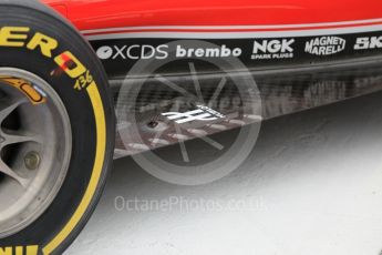 World © Octane Photographic Ltd. Scuderia Ferrari floor detail. Thursday 28th July 2016, F1 German GP Set up, Hockenheim, Germany. Digital Ref :1658CB1D0443