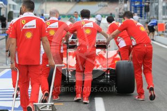 World © Octane Photographic Ltd. Scuderia Ferrari detail. Thursday 28th July 2016, F1 German GP Set up, Hockenheim, Germany. Digital Ref :1658CB1D0450