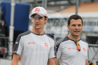 World © Octane Photographic Ltd. Haas F1 Team VF-16 - Esteban Gutierrez. Thursday 28th July 2016, F1 German GP Track Walk, Hockenheim, Germany. Digital Ref :1658CB1D0483
