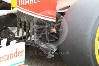 World © Octane Photographic Ltd. Scuderia Ferrari SF16-H rear wing detail. Thursday 28th July 2016, F1 German GP Set up, Hockenheim, Germany. Digital Ref :1658CB1D0506