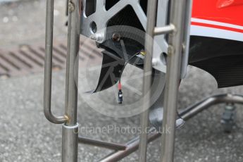 World © Octane Photographic Ltd. Scuderia Ferrari SF16-H nose turning vane detail. Thursday 28th July 2016, F1 German GP Set up, Hockenheim, Germany. Digital Ref :1658CB1D0521