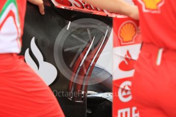 World © Octane Photographic Ltd. Scuderia Ferrari SF16-H rear wing endplate detail. Thursday 28th July 2016, F1 German GP Set up, Hockenheim, Germany. Digital Ref :1658CB1D0524