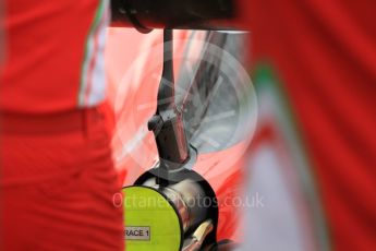 World © Octane Photographic Ltd. Scuderia Ferrari SF16-H rear wing support detail. Thursday 28th July 2016, F1 German GP Set up, Hockenheim, Germany. Digital Ref :1658CB1D0528