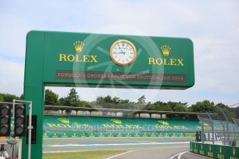 World © Octane Photographic Ltd. Thursday 28th July 2016, F1 German GP Track Walk, Hockenheim, Germany. Pit Exit sign. Digital Ref :1658CB5D8732