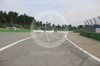 World © Octane Photographic Ltd. Thursday 28th July 2016, F1 German GP Track Walk, Hockenheim, Germany. Pit Exit. Digital Ref :1658CB5D8744