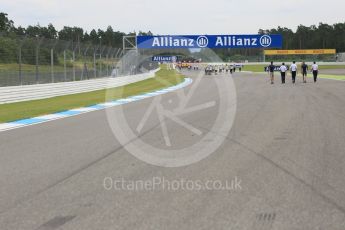 World © Octane Photographic Ltd. Thursday 28th July 2016, F1 German GP Track Walk, Hockenheim, Germany. Turn 5. Digital Ref :1658CB5D8778