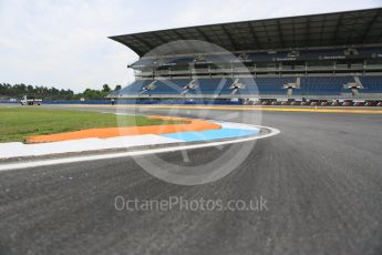 World © Octane Photographic Ltd. Thursday 28th July 2016, F1 German GP Track Walk, Hockenheim, Germany. Turn 8 kerbs. Digital Ref :1658CB5D8804