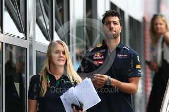 World © Octane Photographic Ltd. Red Bull Racing RB12 – Daniel Ricciardo. Thursday 28th July 2016, F1 German GP Set up, Hockenheim, Germany. Digital Ref :1658CB5D8906