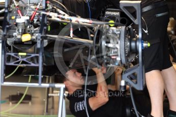 World © Octane Photographic Ltd. Mercedes AMG Petronas W07 Hybrid under build. Thursday 28th July 2016, F1 German GP Set up, Hockenheim, Germany. Digital Ref :1658LB1D7043