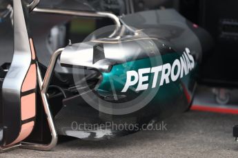 World © Octane Photographic Ltd. Mercedes AMG Petronas W07 Hybrid sidepod detail. Thursday 28th July 2016, F1 German GP Set up, Hockenheim, Germany. Digital Ref :1658LB1D7071