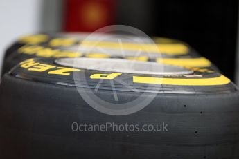 World © Octane Photographic Ltd. Pirelli Soft (Yellow) tyres. Thursday 28th July 2016, F1 German GP Set up, Hockenheim, Germany. Digital Ref :1658LB1D7095