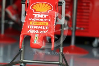 World © Octane Photographic Ltd. Scuderia Ferrari SF16-H nose detail. Thursday 28th July 2016, F1 German GP Set up, Hockenheim, Germany. Digital Ref :1658LB1D7123