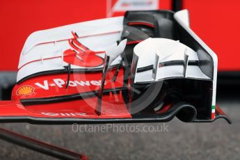 World © Octane Photographic Ltd. Scuderia Ferrari SF16-H front wing detail. Thursday 28th July 2016, F1 German GP Set up, Hockenheim, Germany. Digital Ref :1658LB1D7143