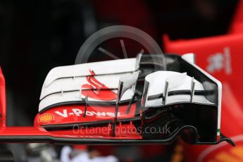 World © Octane Photographic Ltd. Scuderia Ferrari SF16-H front wing detail. Thursday 28th July 2016, F1 German GP Set up, Hockenheim, Germany. Digital Ref :1658LB1D7154
