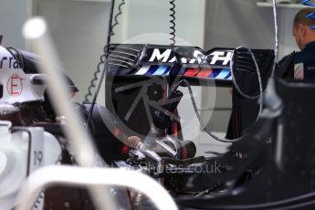World © Octane Photographic Ltd. Williams Martini Racing, Williams Mercedes FW38 rear wing detail. Thursday 28th July 2016, F1 German GP Set up, Hockenheim, Germany. Digital Ref :1658LB1D7160