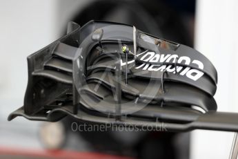 World © Octane Photographic Ltd. Williams Martini Racing, Williams Mercedes FW38 front wing detail. Thursday 28th July 2016, F1 German GP Set up, Hockenheim, Germany. Digital Ref :1658LB1D7168