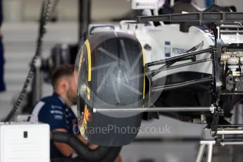 World © Octane Photographic Ltd. Williams Martini Racing, Williams Mercedes FW38 front suspension detail. Thursday 28th July 2016, F1 German GP Set up, Hockenheim, Germany. Digital Ref :1658LB1D7214