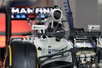 World © Octane Photographic Ltd. Williams Martini Racing, Williams Mercedes FW38 under build. Thursday 28th July 2016, F1 German GP Set up, Hockenheim, Germany. Digital Ref :1658LB1D7219
