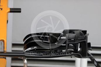 World © Octane Photographic Ltd. Renault Sport F1 Team RS16 front wing detail. Thursday 28th July 2016, F1 German GP Set up, Hockenheim, Germany. Digital Ref :1658LB1D7280