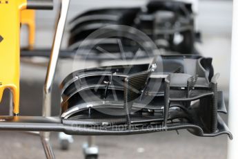 World © Octane Photographic Ltd. Renault Sport F1 Team RS16 front wing detail. Thursday 28th July 2016, F1 German GP Set up, Hockenheim, Germany. Digital Ref :1658LB1D7284
