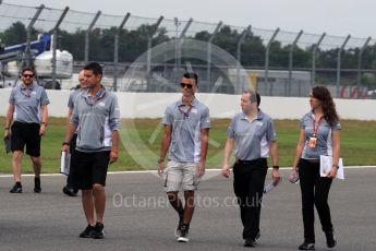 World © Octane Photographic Ltd. Manor Racing MRT05 - Pascal Wehrlein. Thursday 28th July 2016, F1 German GP Track Walk, Hockenheim, Germany. Digital Ref :1658LB1D7433