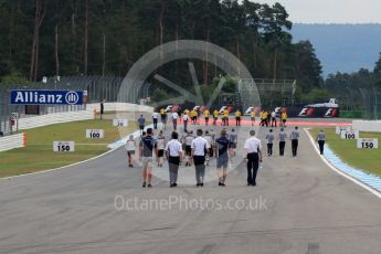 World © Octane Photographic Ltd. Thursday 28th July 2016, F1 German GP Track Walk, Hockenheim, Germany. Digital Ref :1658LB1D7461
