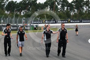 World © Octane Photographic Ltd. Sahara Force India VJM09 - Sergio Perez. Thursday 28th July 2016, F1 German GP Track Walk, Hockenheim, Germany. Digital Ref :1658LB2D0597