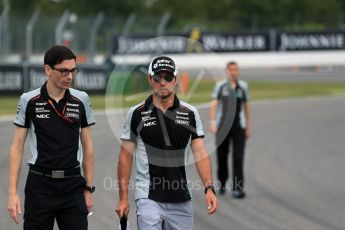 World © Octane Photographic Ltd. Sahara Force India VJM09 - Sergio Perez. Thursday 28th July 2016, F1 German GP Track Walk, Hockenheim, Germany. Digital Ref :1658LB2D0604