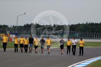World © Octane Photographic Ltd. Renault Sport F1 Team RS16 - Kevin Magnussen. Thursday 28th July 2016, F1 German GP Track Walk, Hockenheim, Germany. Digital Ref :1658LB2D0622
