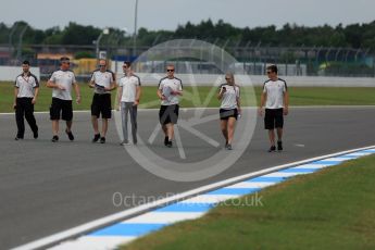 World © Octane Photographic Ltd. Haas F1 Team VF-16 – Romain Grosjean. Thursday 28th July 2016, F1 German GP Track Walk, Hockenheim, Germany. Digital Ref :1658LB2D0662