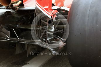 World © Octane Photographic Ltd. Scuderia Ferrari SF16-H diffusor detail. Thursday 28th July 2016, F1 German GP Set up, Hockenheim, Germany. Digital Ref :1658LB2D0693