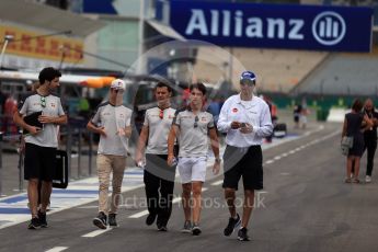 World © Octane Photographic Ltd. Haas F1 Team VF-16 - Esteban Gutierrez. Thursday 28th July 2016, F1 German GP Track Walk, Hockenheim, Germany. Digital Ref :1658LB2D0724