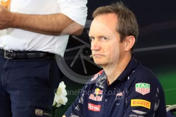 World © Octane Photographic Ltd. F1 German GP FIA Personnel Press Conference, Hockenheim, Germany. Friday 29th July 2016. Paul Monaghan – Red Bull Racing Chief Engineer – Car Engineering. Digital Ref : 1663LB1D9979