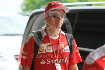 World © Octane Photographic Ltd. Scuderia Ferrari SF16-H – Kimi Raikkonen. Friday 22nd July 2016, F1 Hungarian GP Paddock, Hungaroring, Hungary. Digital Ref :1638CB1D5898